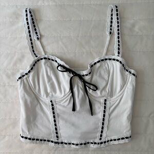 Garage Cupped Cherie Bustier White/Noir